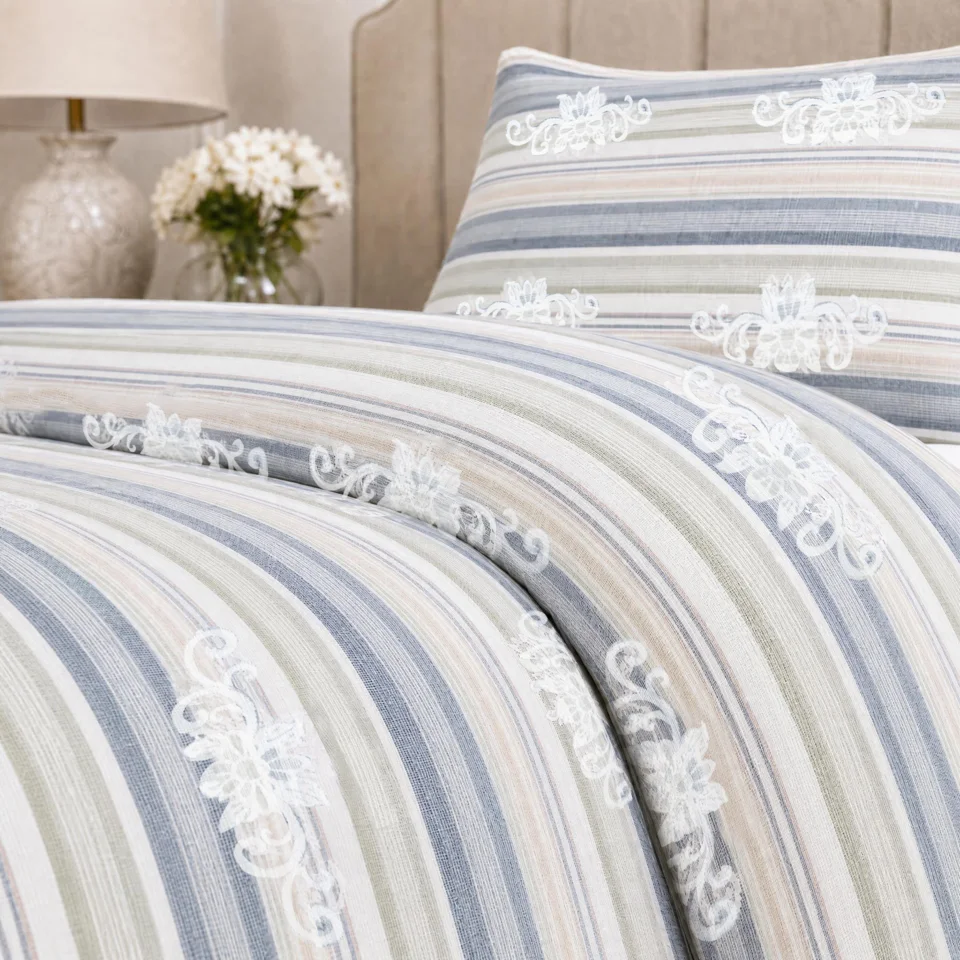 Striped floral duvet covers — SY28081004 — supplied view 2